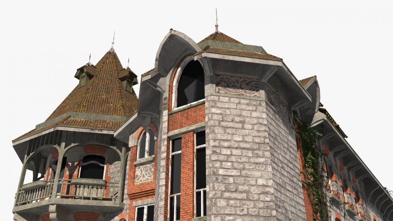 3D Old Spooky Mansion model