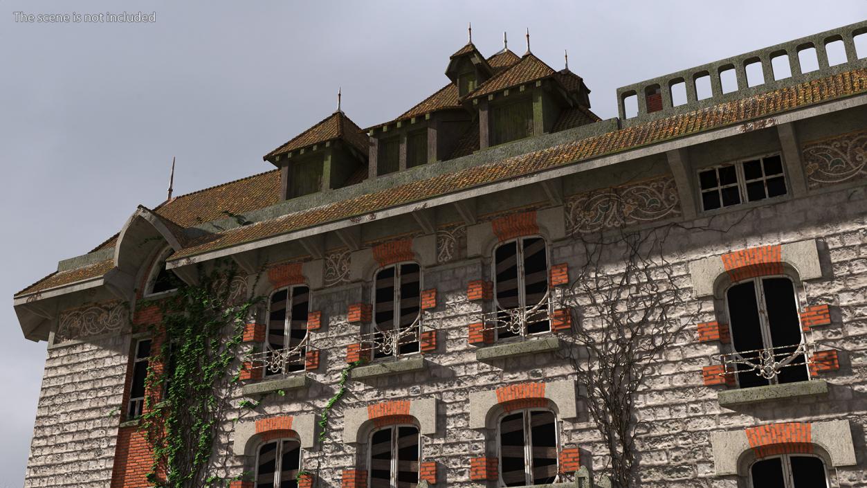 3D Old Spooky Mansion model