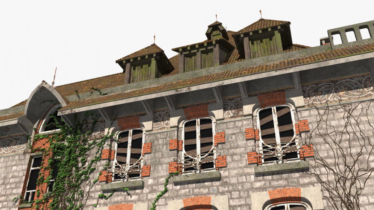 3D Old Spooky Mansion model