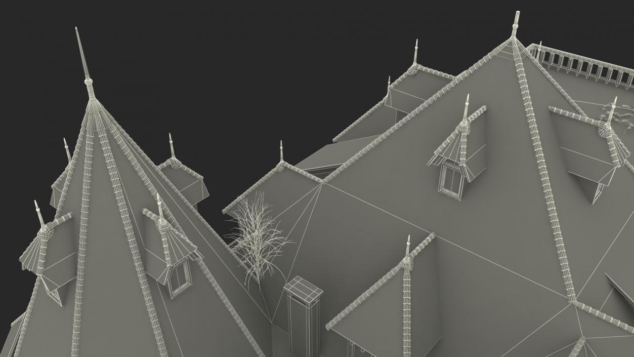 3D Old Spooky Mansion model