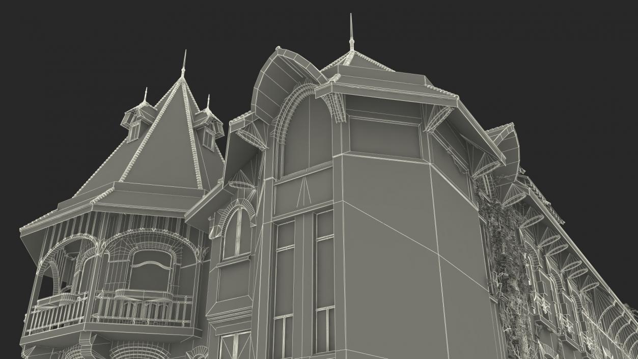 3D Old Spooky Mansion model