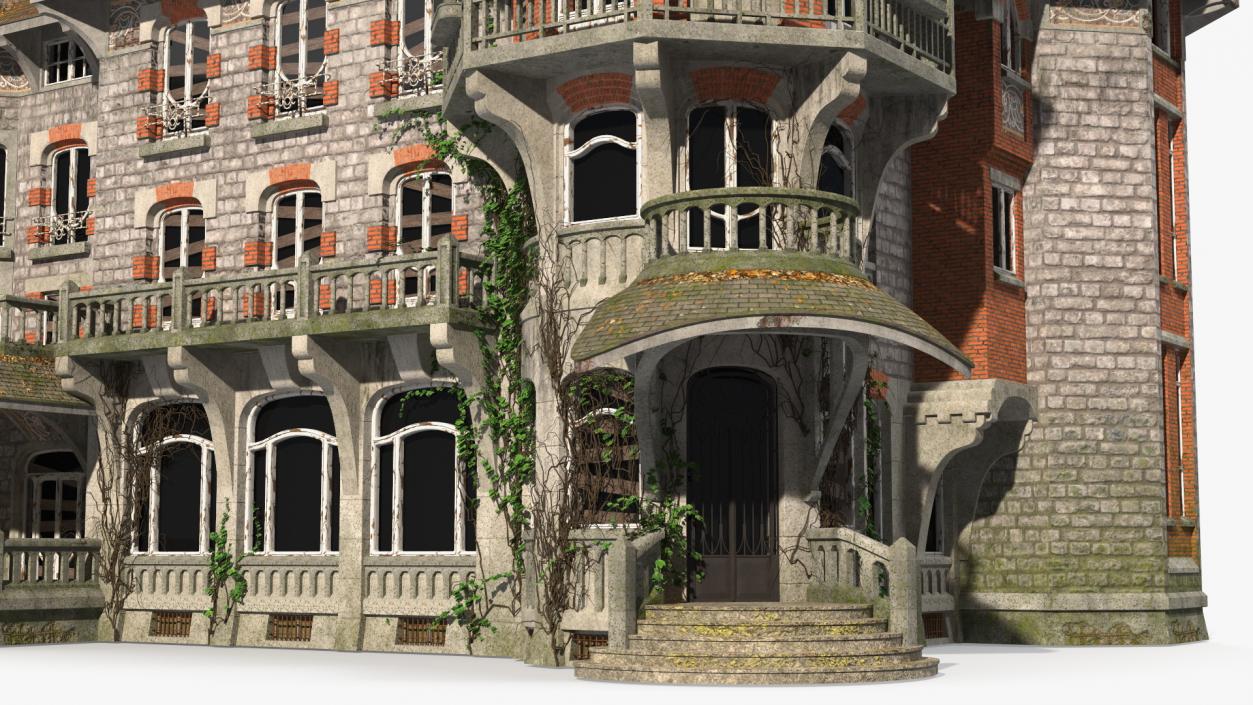 3D Old Spooky Mansion model