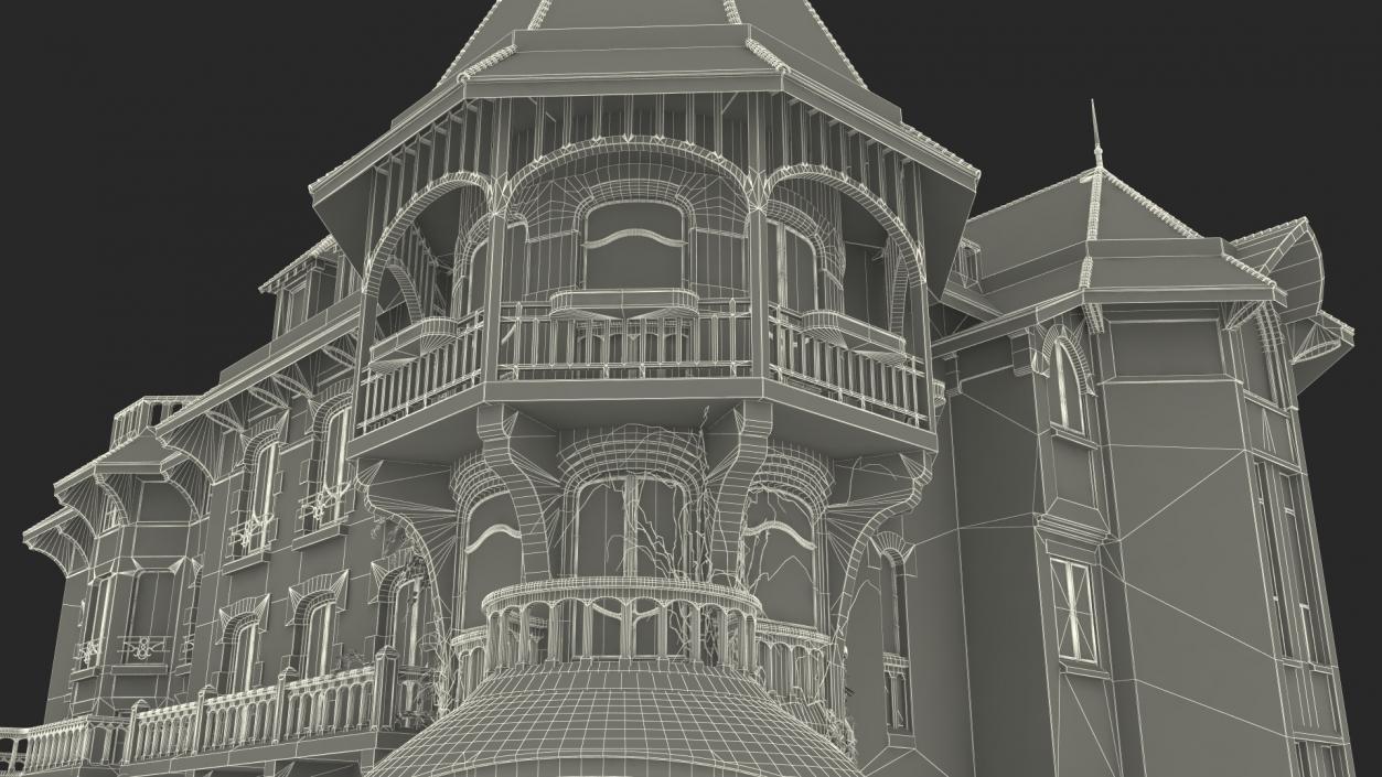 3D Old Spooky Mansion model