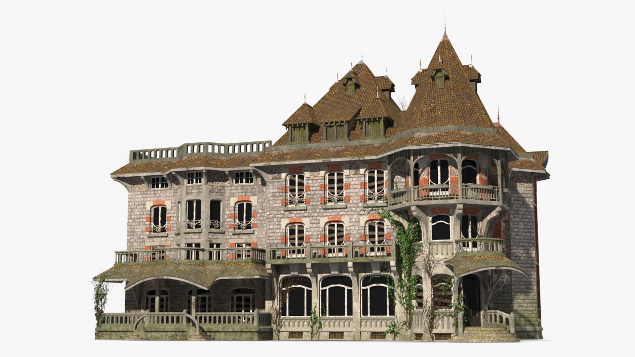 3D Old Spooky Mansion model