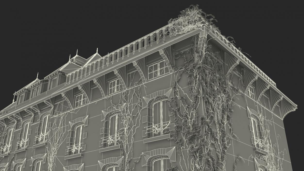 3D Old Spooky Mansion model