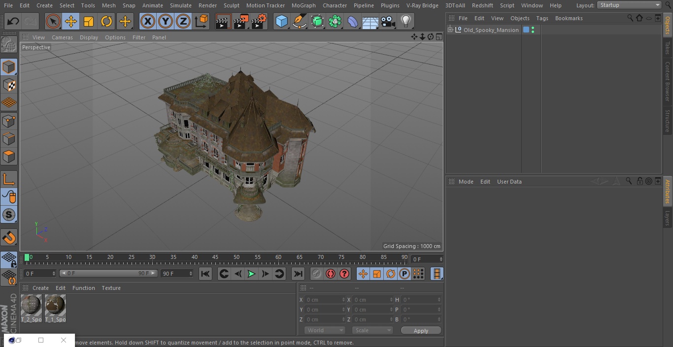 3D Old Spooky Mansion model