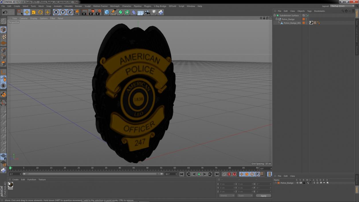 Police Badge 3D