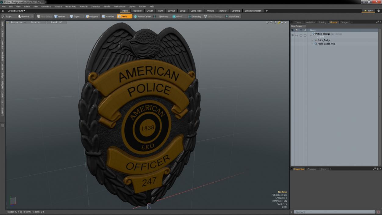 Police Badge 3D