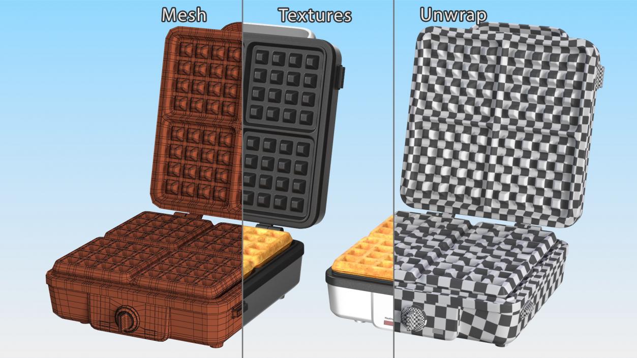 3D Waffle Makers with Waffle Collection