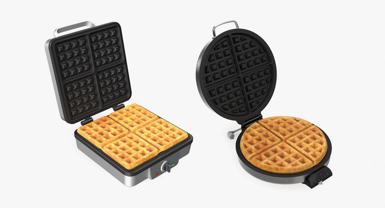 3D Waffle Makers with Waffle Collection