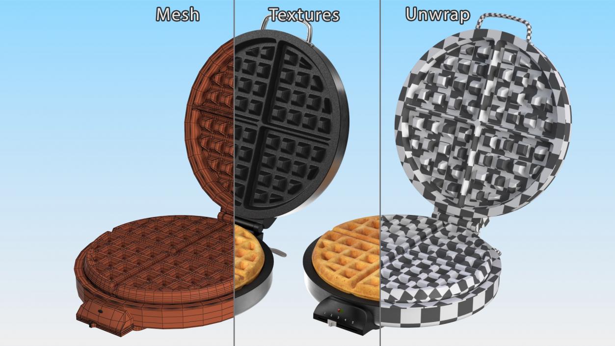 3D Waffle Makers with Waffle Collection