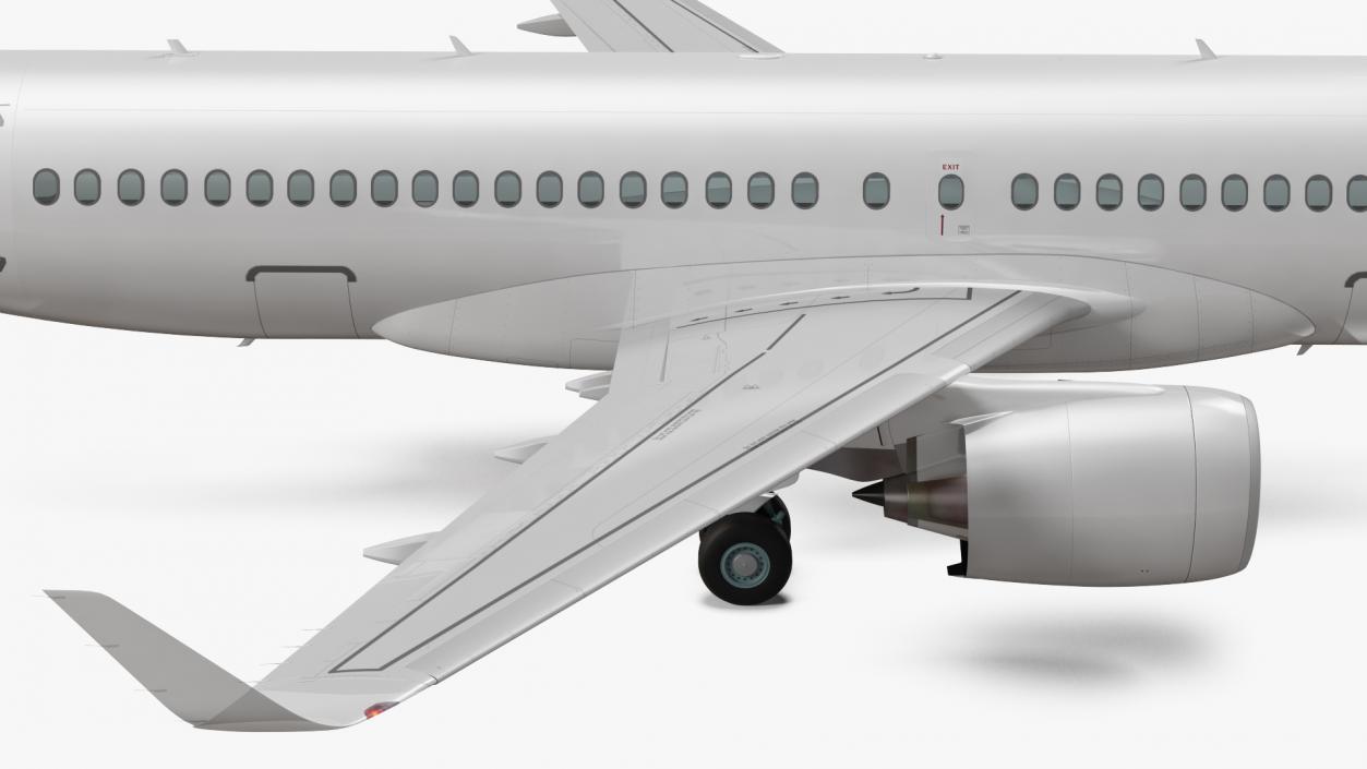 3D model Airbus A220 100 Simple Interior Rigged 2