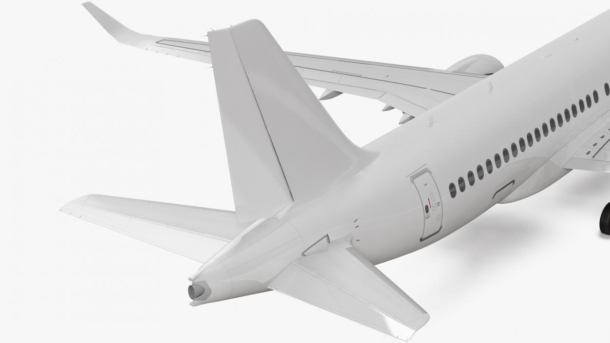 3D model Airbus A220 100 Simple Interior Rigged 2