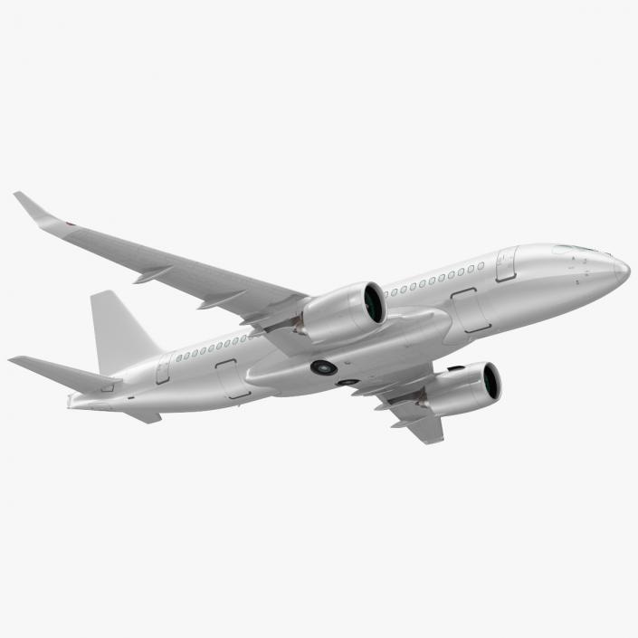 3D model Airbus A220 100 Simple Interior Rigged 2