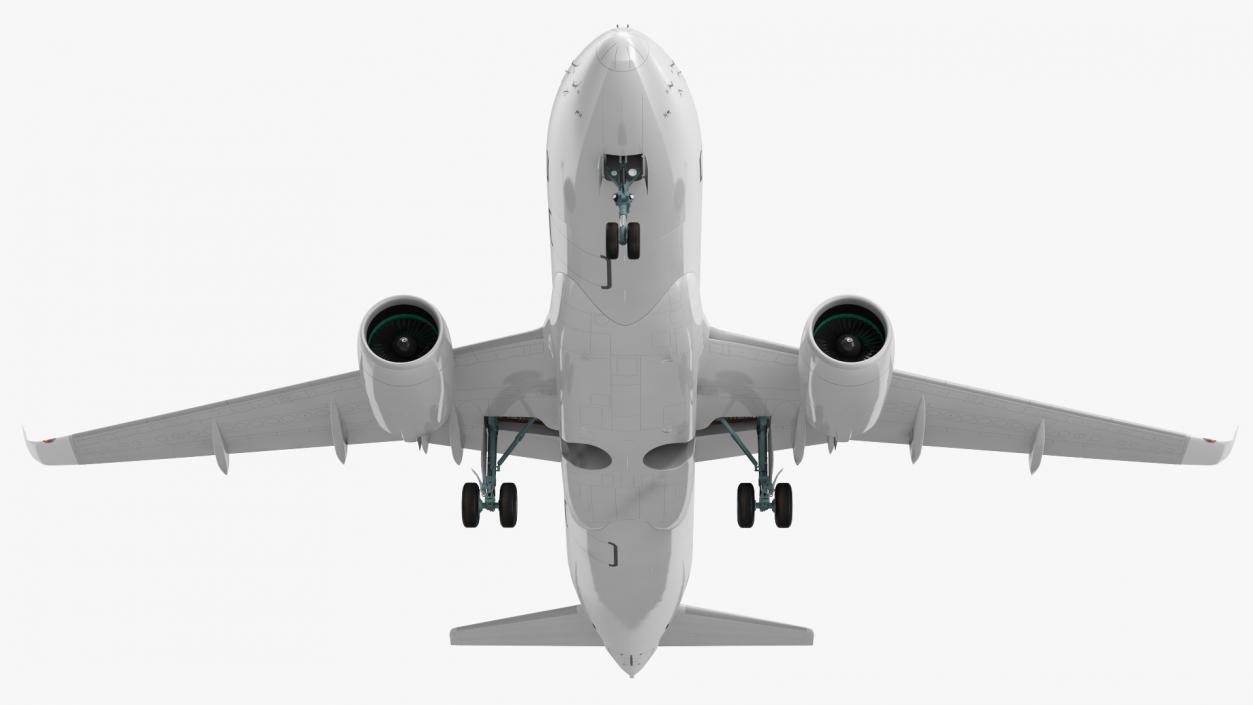 3D model Airbus A220 100 Simple Interior Rigged 2