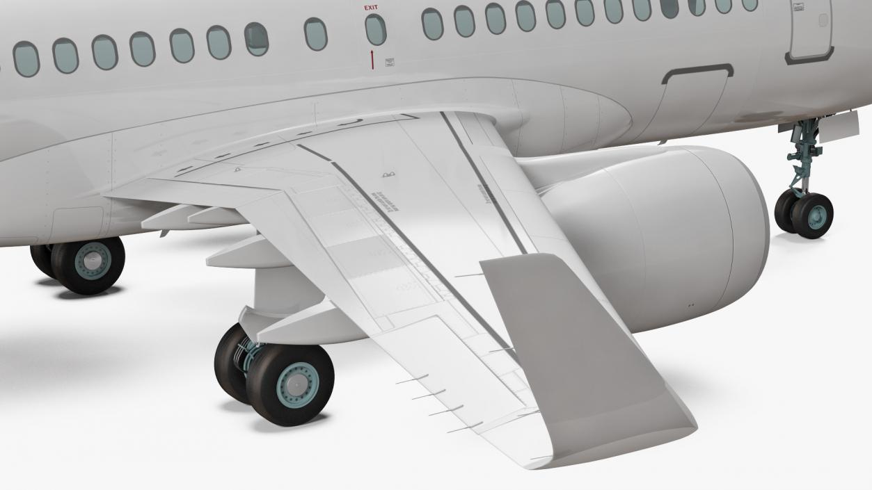 3D model Airbus A220 100 Simple Interior Rigged 2