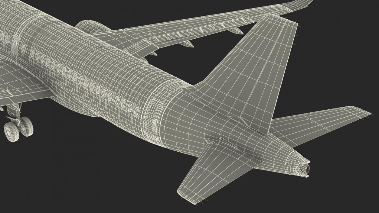 3D model Airbus A220 100 Simple Interior Rigged 2