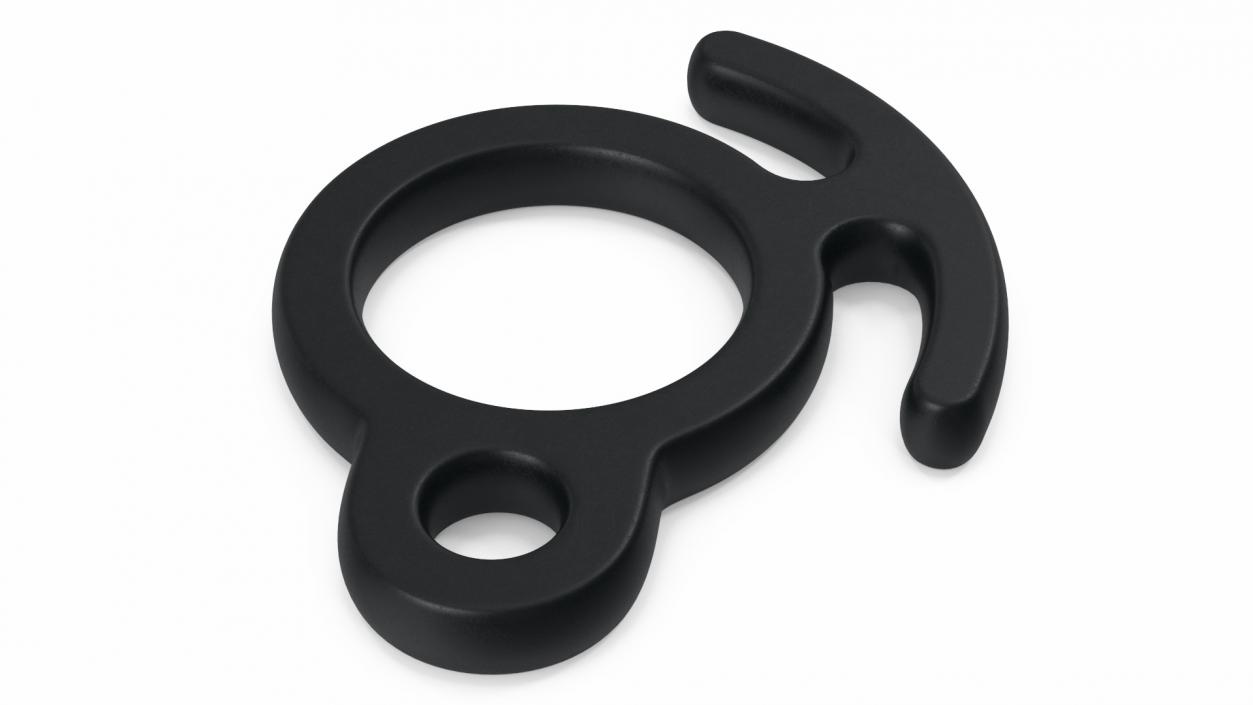 Climbing Descender Accessory Black 3D model