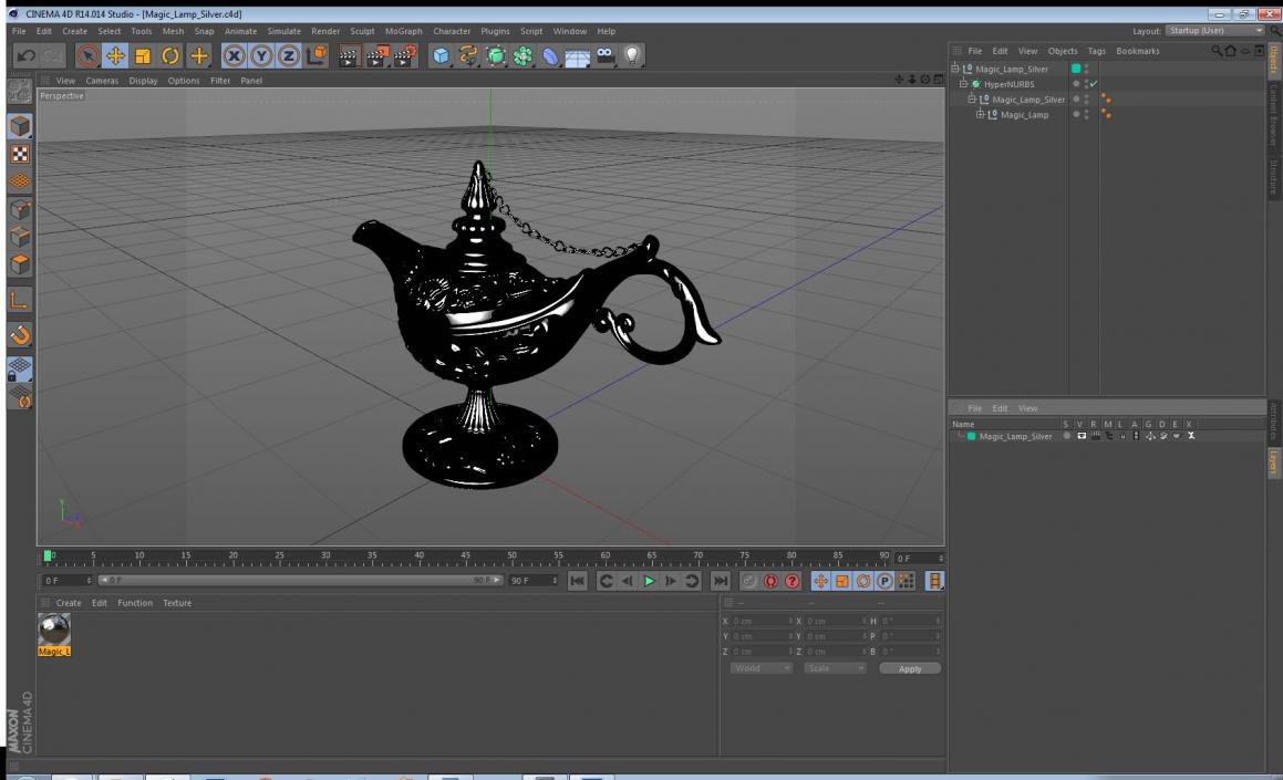 Magic Lamp Silver 3D