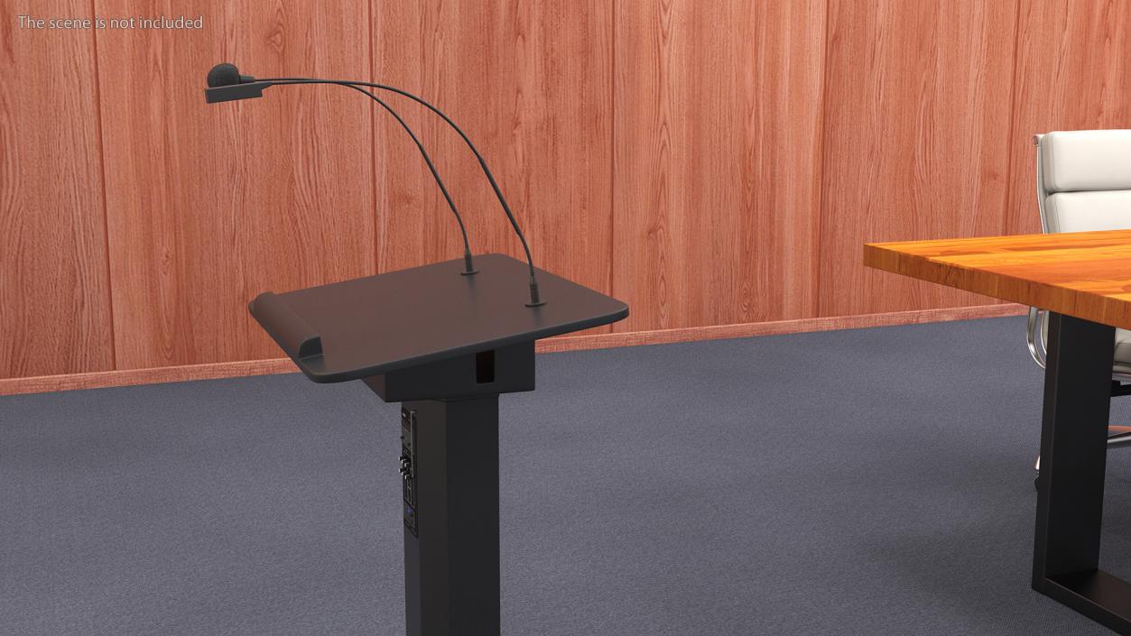 3D Lectern System Podium Ahuja ASL-3000R Black model