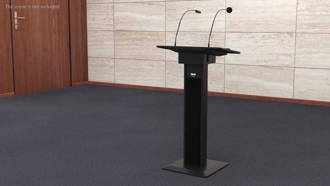 3D Lectern System Podium Ahuja ASL-3000R Black model