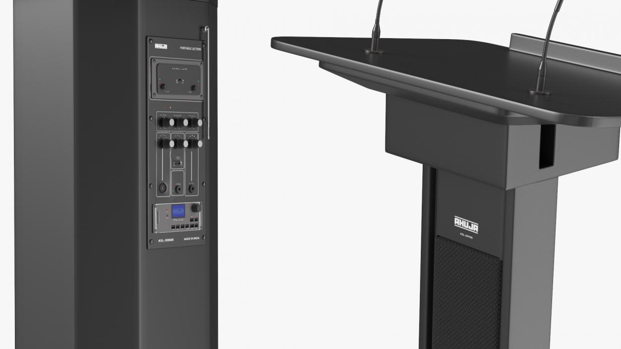 3D Lectern System Podium Ahuja ASL-3000R Black model