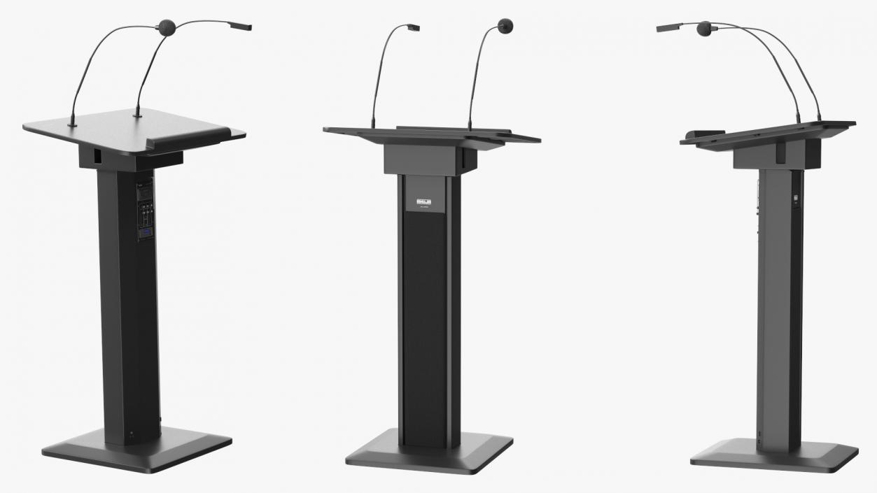 3D Lectern System Podium Ahuja ASL-3000R Black model