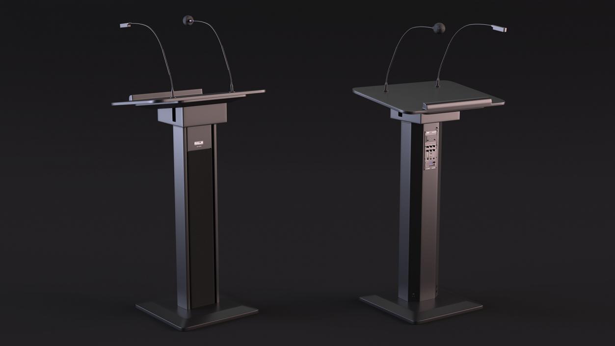 3D Lectern System Podium Ahuja ASL-3000R Black model