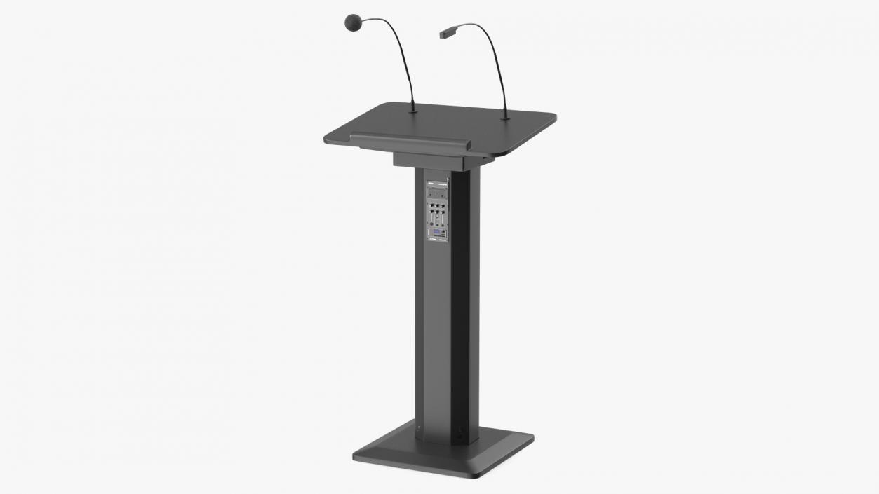 3D Lectern System Podium Ahuja ASL-3000R Black model