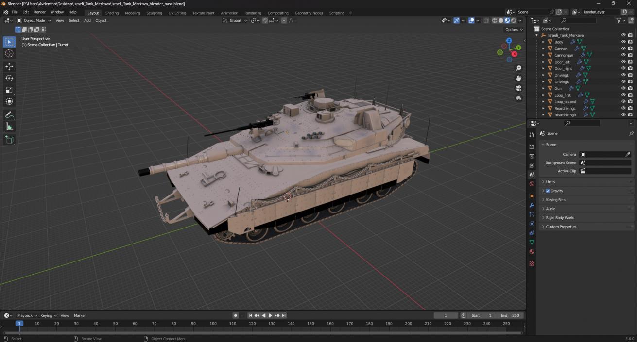 3D model Israeli Tank Merkava