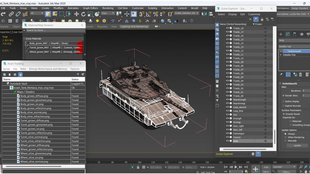 3D model Israeli Tank Merkava