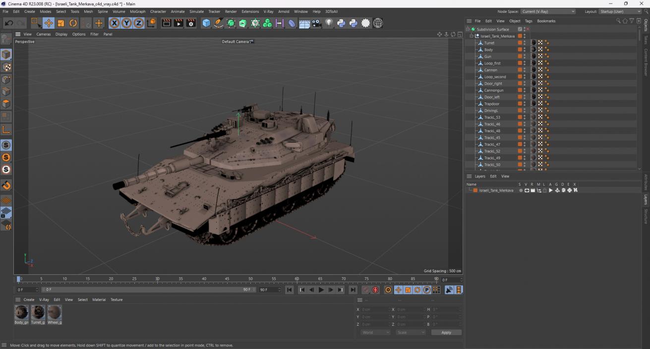 3D model Israeli Tank Merkava