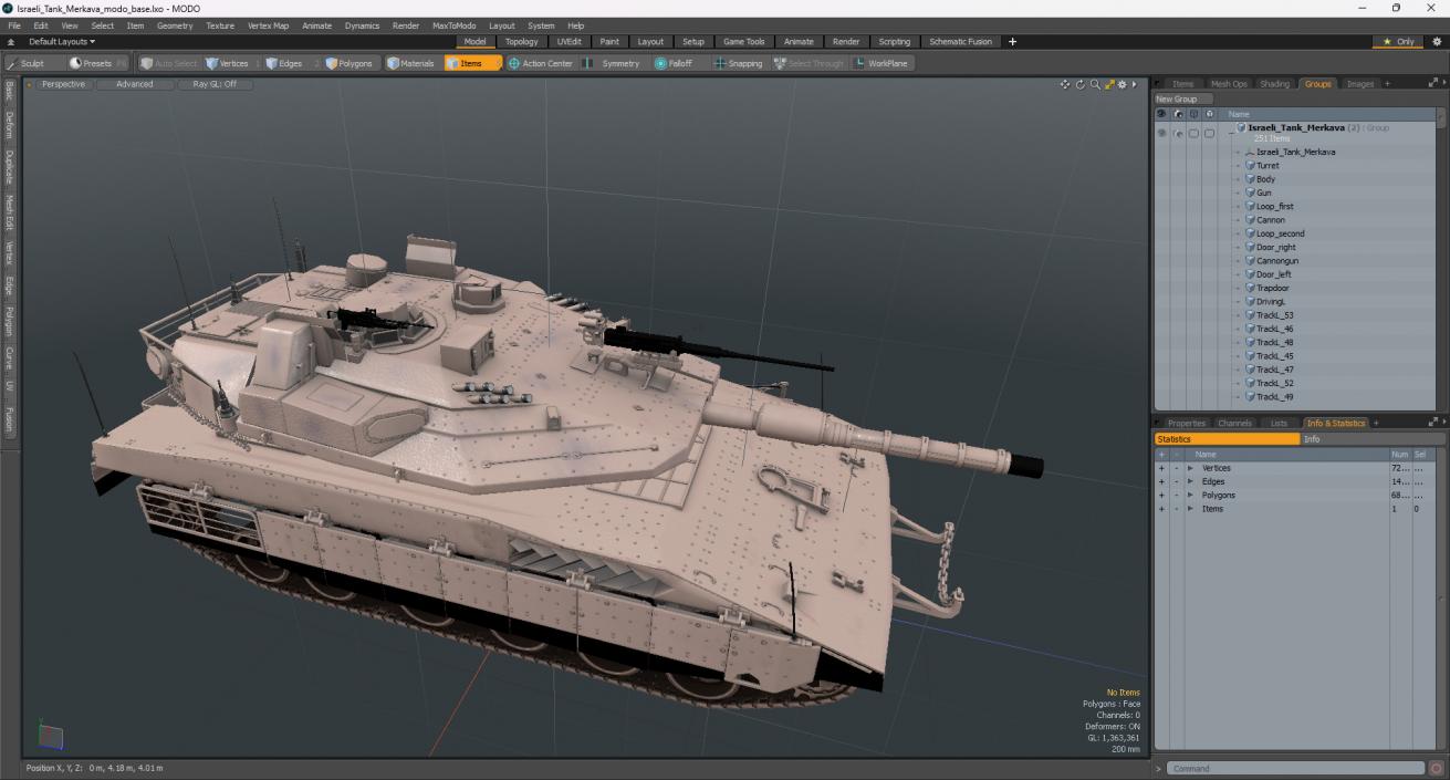 3D model Israeli Tank Merkava