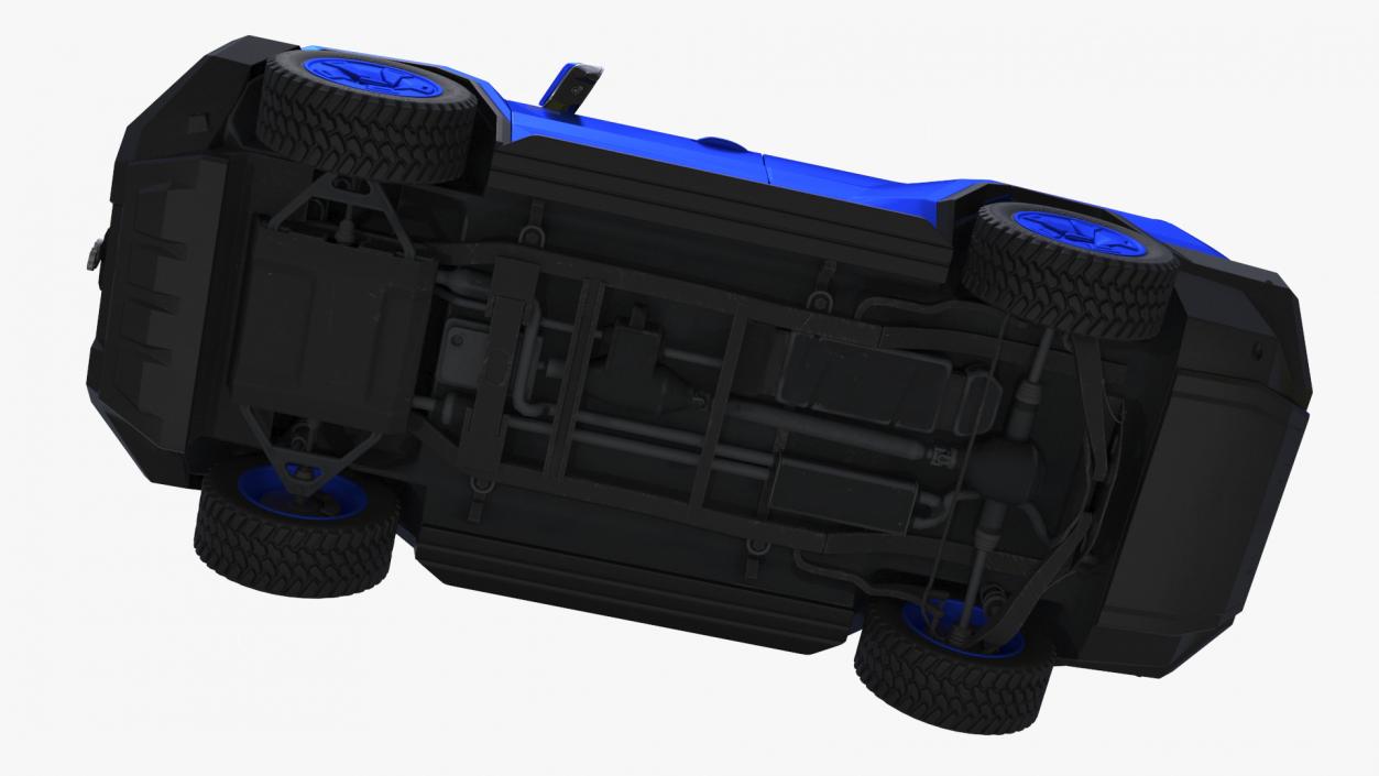 3D Rezvani 2024 Armored SUV Blue Rigged