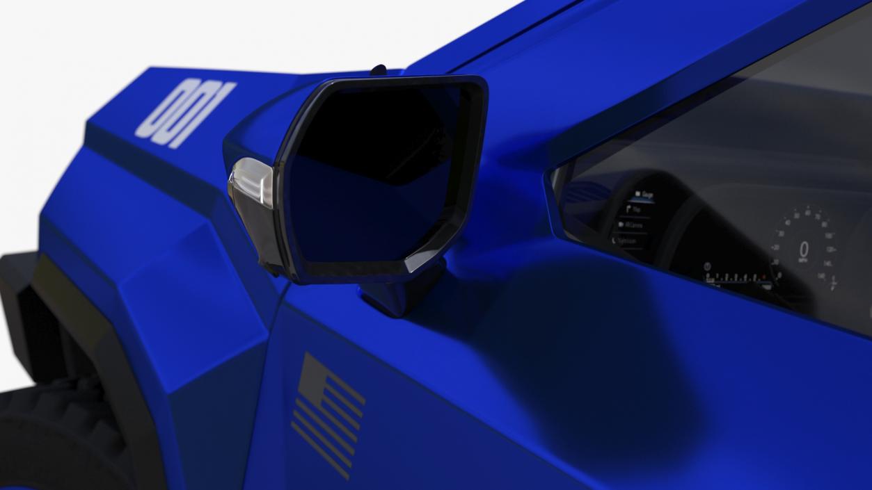 3D Rezvani 2024 Armored SUV Blue Rigged