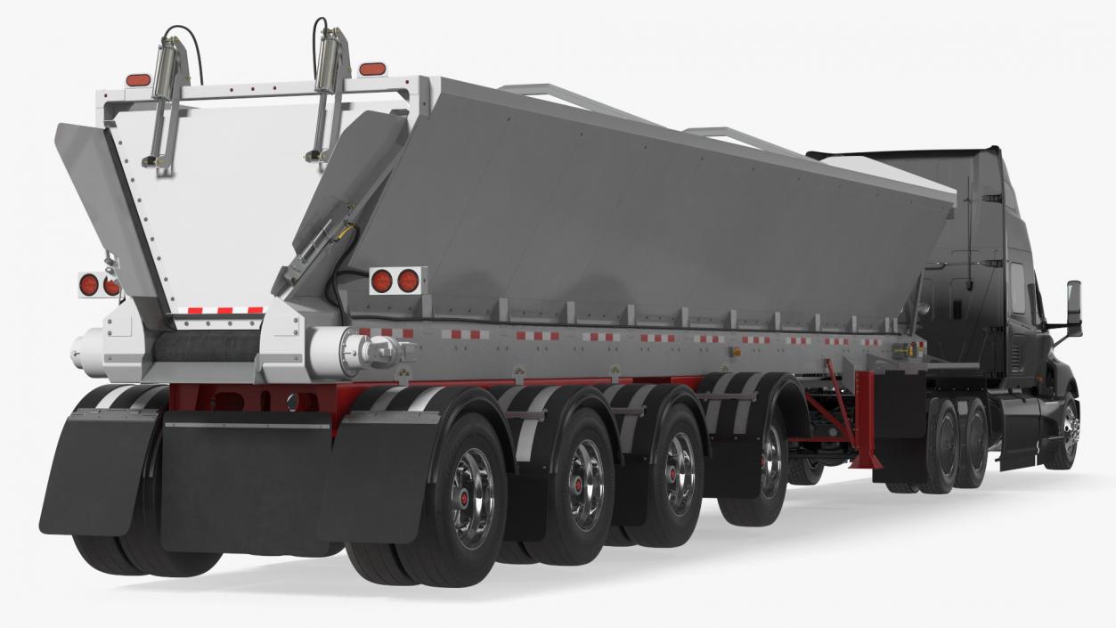 3D Heavy Truck With Bottom Trailer