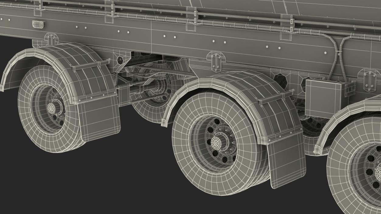 3D Heavy Truck With Bottom Trailer