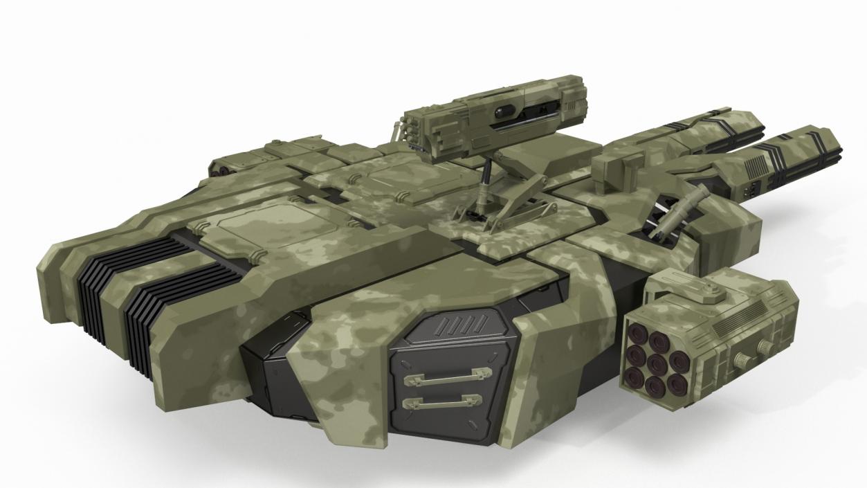 3D model Futuristic Turret Green 2