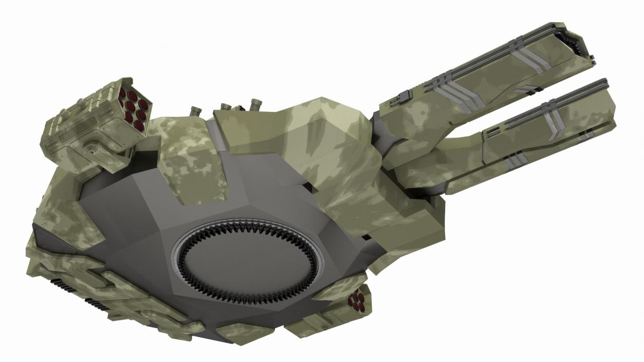 3D model Futuristic Turret Green 2