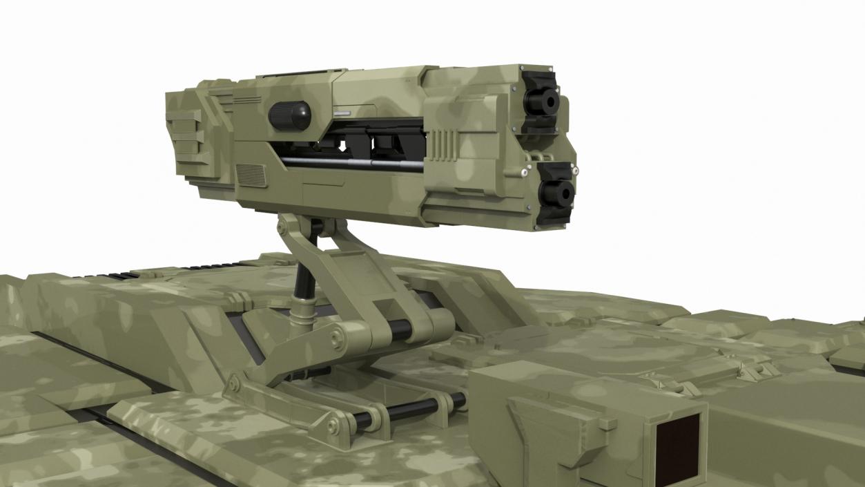 3D model Futuristic Turret Green 2