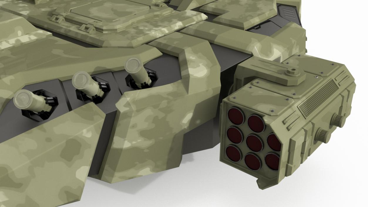 3D model Futuristic Turret Green 2