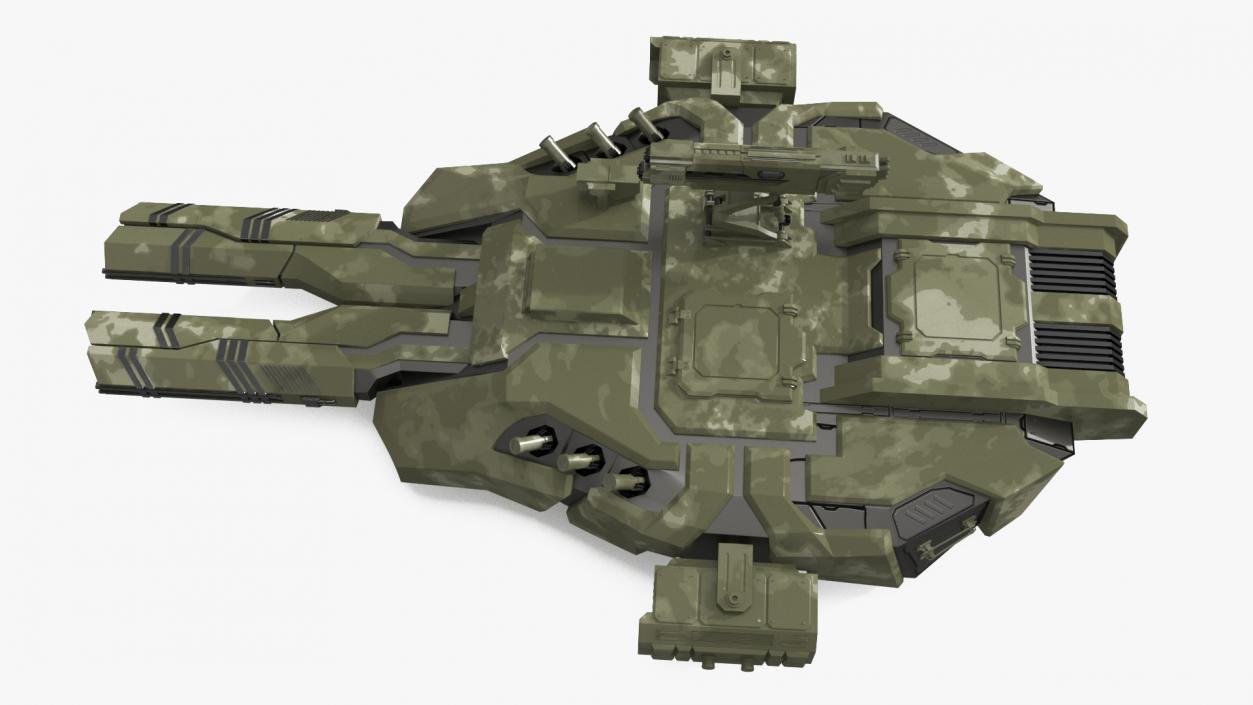 3D model Futuristic Turret Green 2