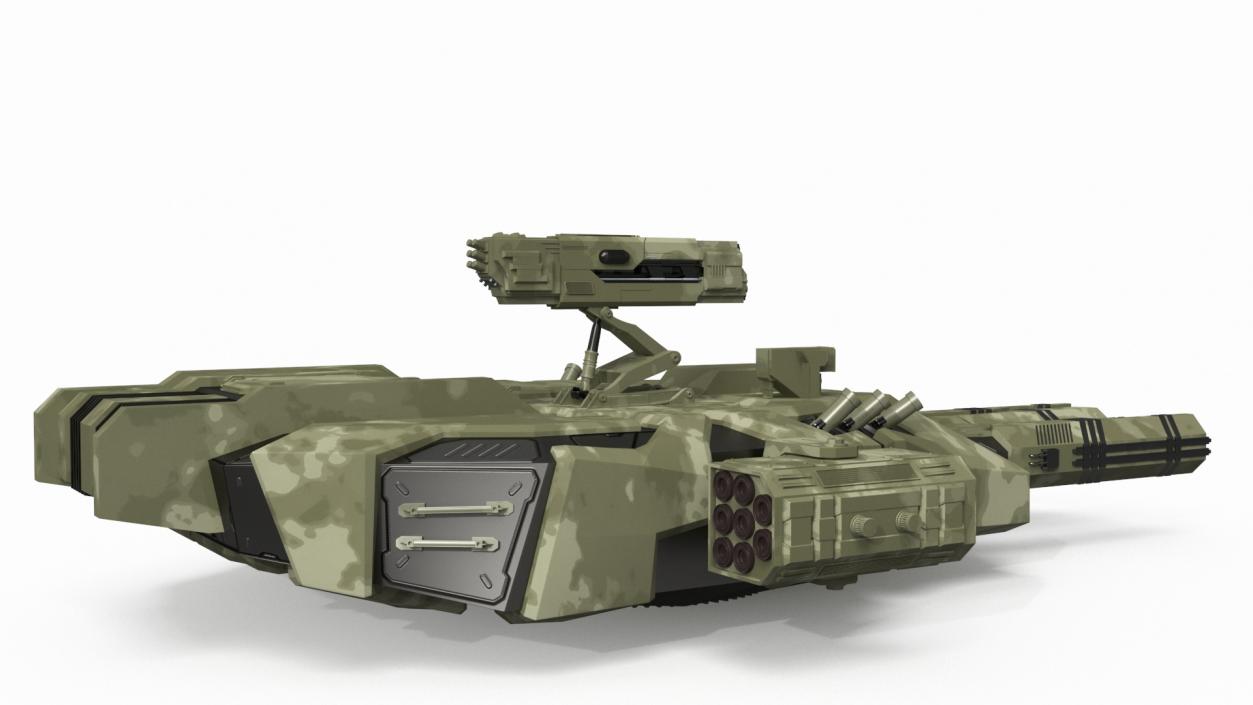 3D model Futuristic Turret Green 2