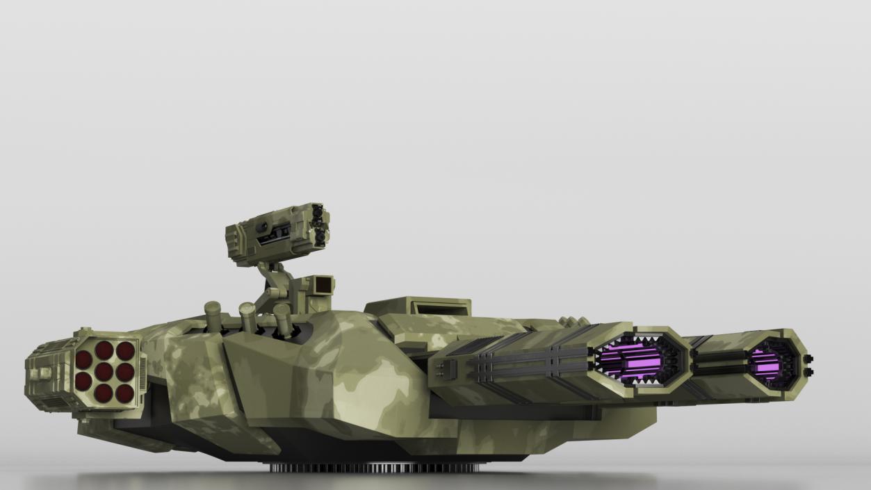 3D model Futuristic Turret Green 2