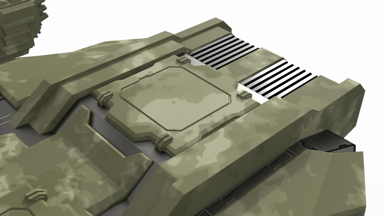 3D model Futuristic Turret Green 2