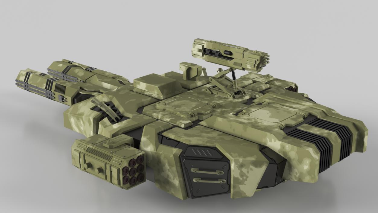 3D model Futuristic Turret Green 2