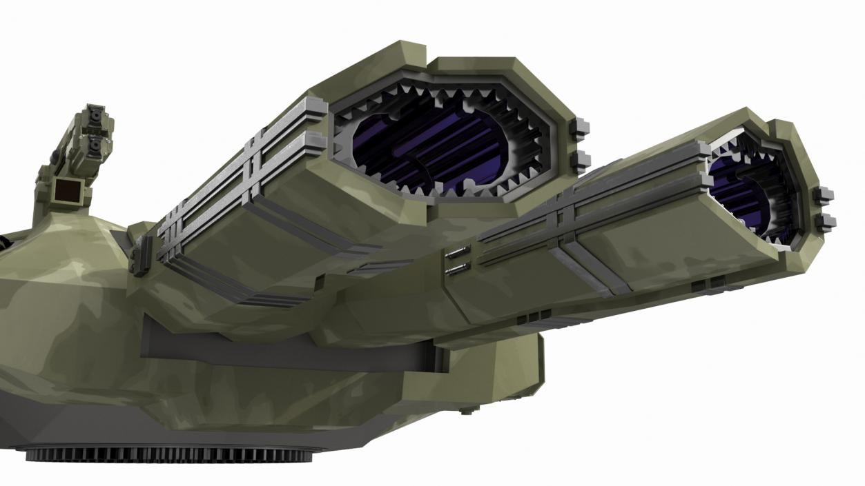 3D model Futuristic Turret Green 2