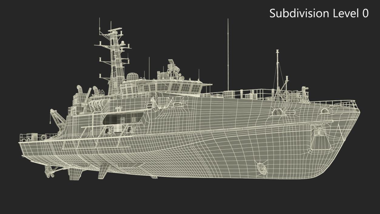 3D Patrol Vessel ABFC Cape Byron Rigged