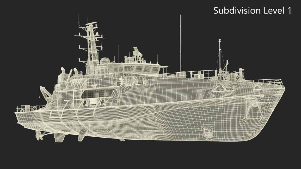 3D Patrol Vessel ABFC Cape Byron Rigged