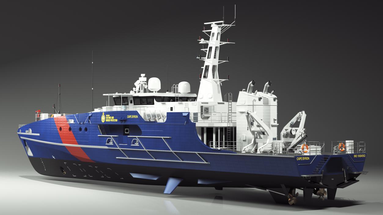 3D Patrol Vessel ABFC Cape Byron Rigged